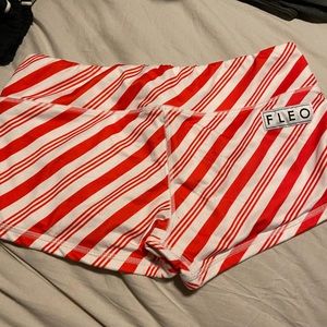 Fleo shorts candy cane design - size large